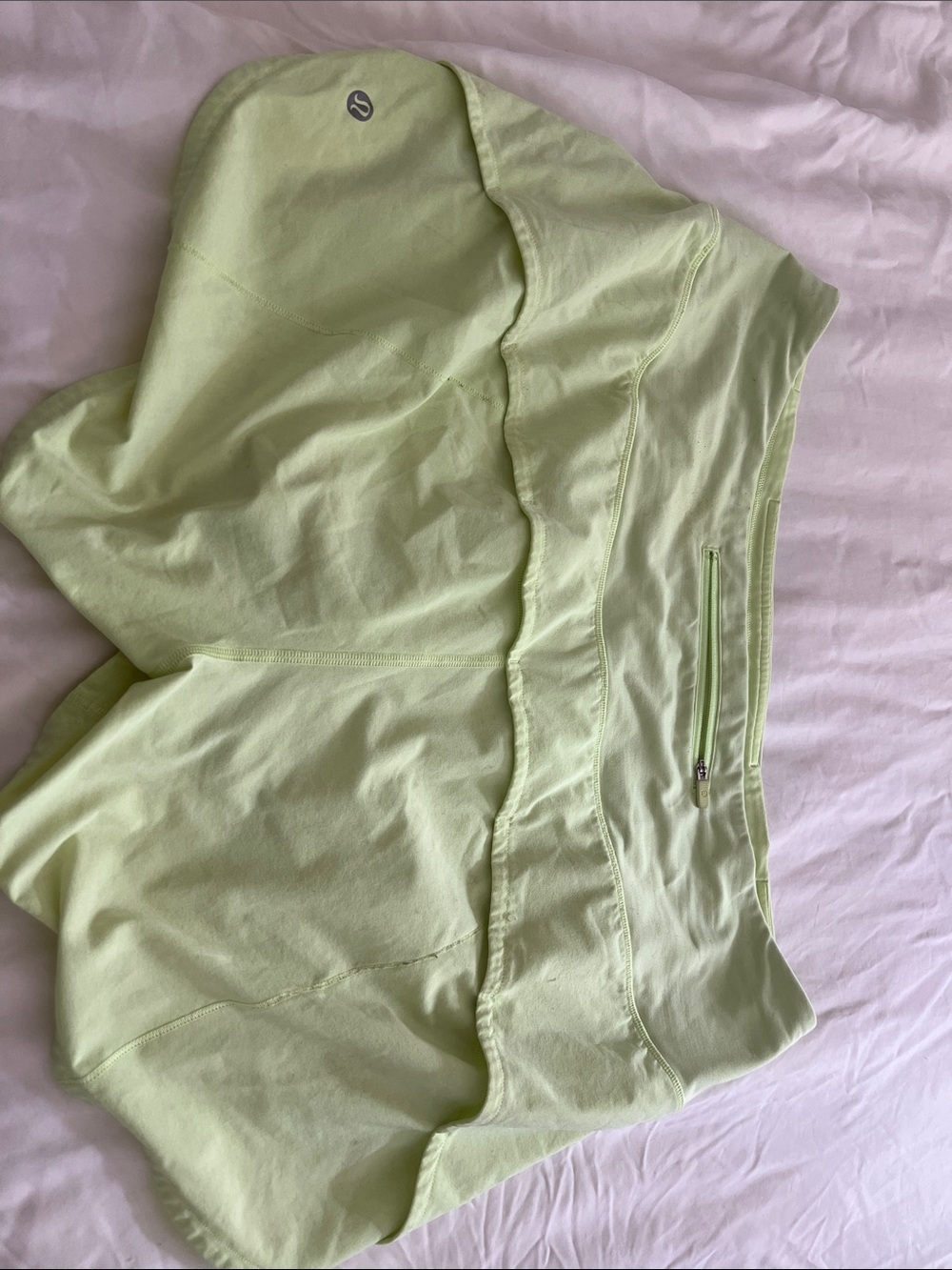 lululemon athletica Lime Green Athletic Skort with Built-In Shorts